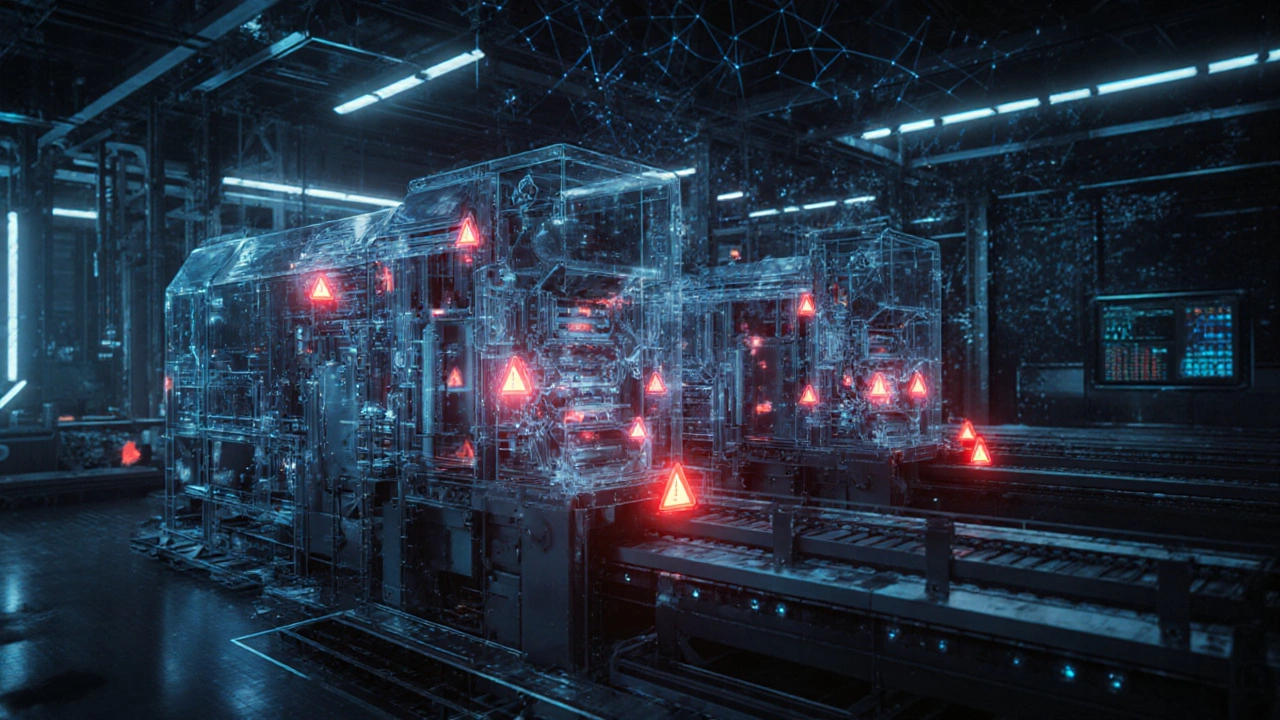 Цифровой двойник производственной линии с предсказанием износа инструмента.