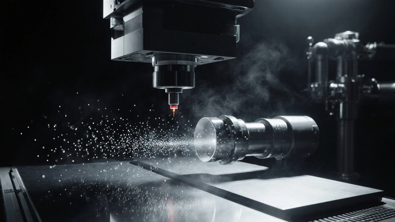 Координатно-измерительная машина сканирует вал турбины с микронной точностью.