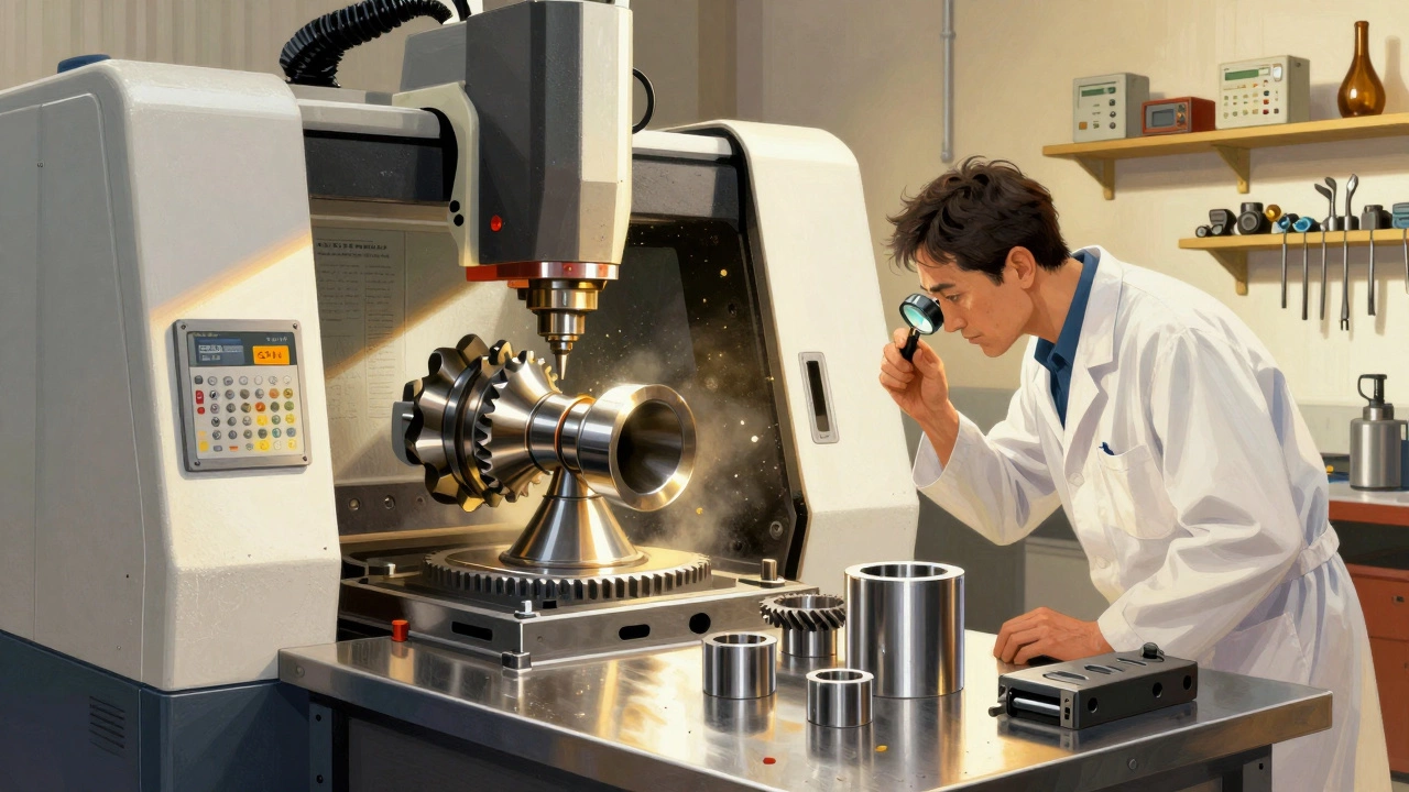 Немецкая мастерская с ЧПУ-станком, точной обработкой металла и инженером.