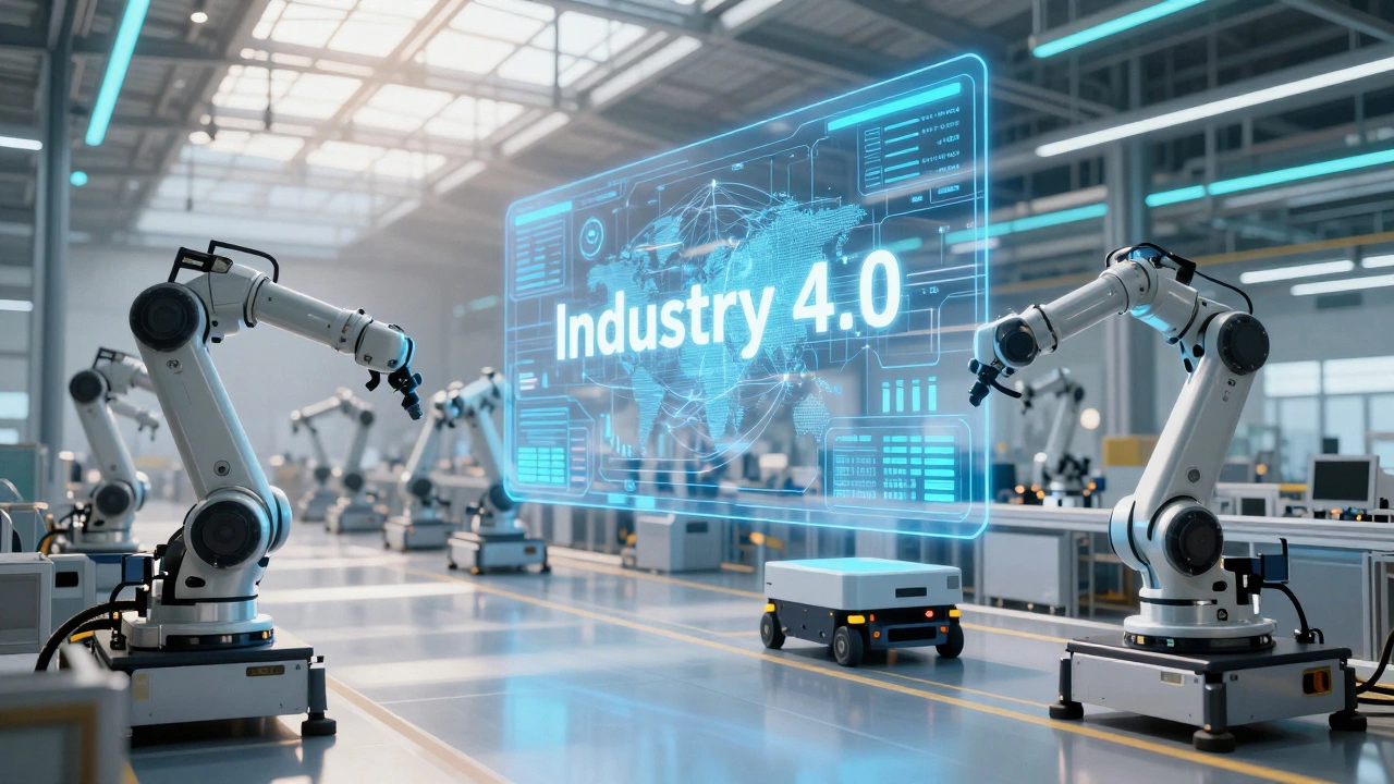 Автоматизированный завод будущего с цифровыми двойниками оборудования