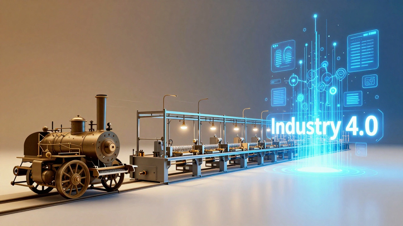 Эволюция промышленности от паровых двигателей до Индустрии 4.0