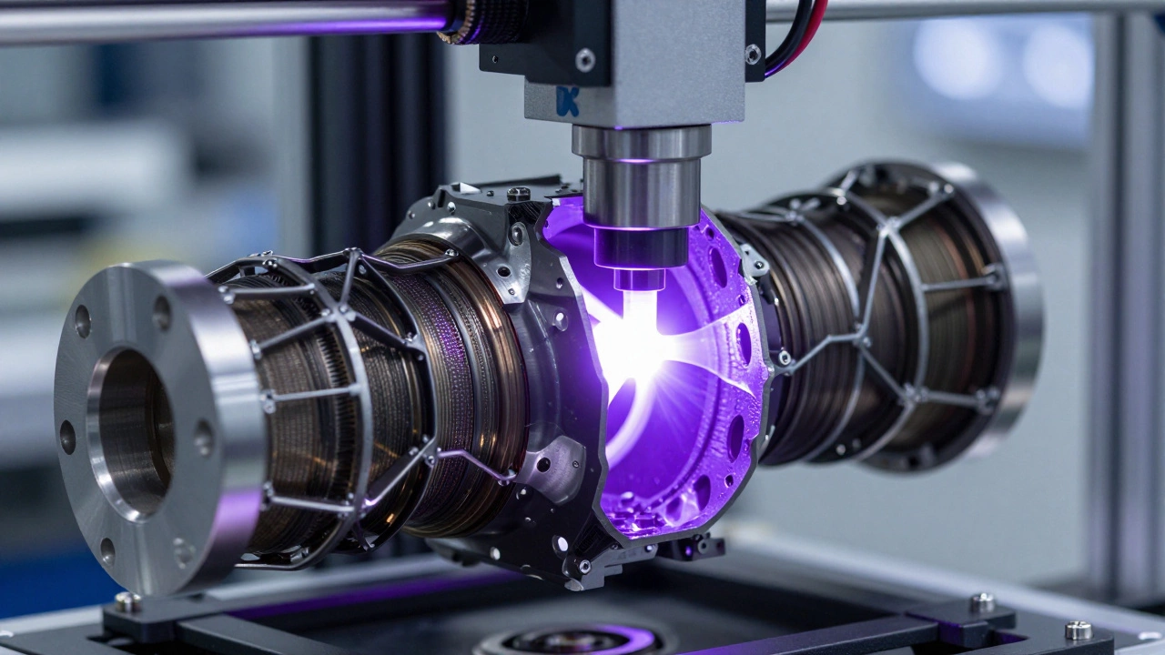 Процесс 3D-печати сложной металлической детали для авиадвигателя