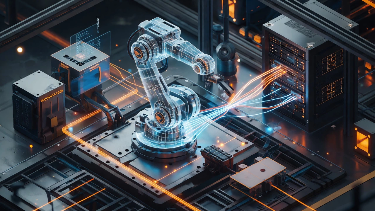 Цифровой двойник робота и потоки данных IIoT в умном производстве